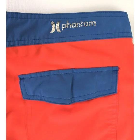 Hurley‎ Phantom Board Shorts Mens 36 Orange Blue Quick Dry Swim Beach Surf - Picture 3 of 10